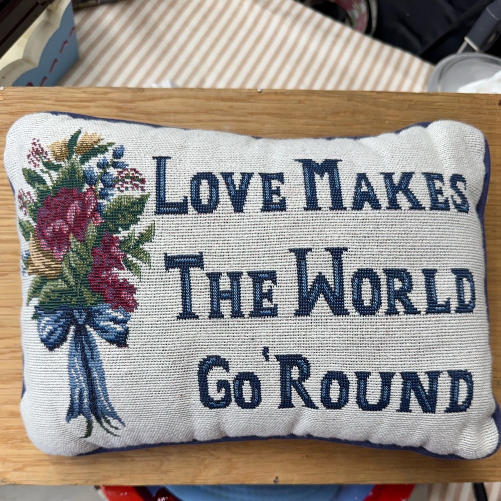Decorative Pillow with Floral Design